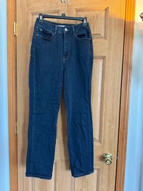 Warp + Weft Straight Leg Dark Blue Jeans